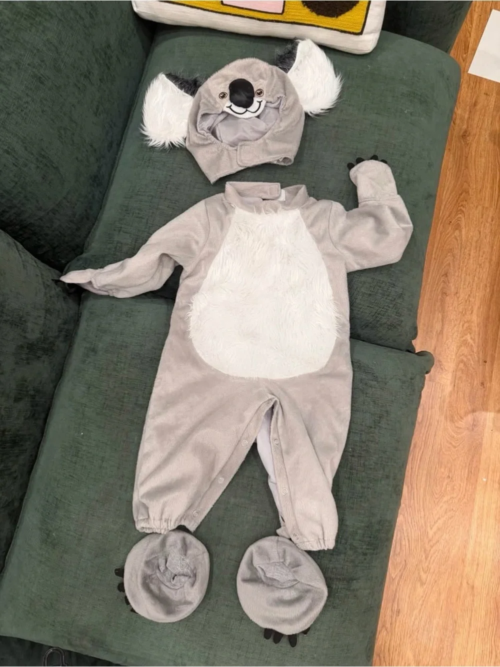 Gray & White Koala Baby Costume